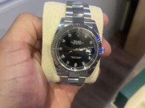 Rolex date just black Diamond