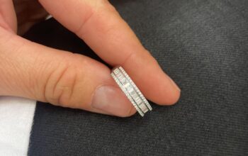 Bague diamant et diamant baguette
