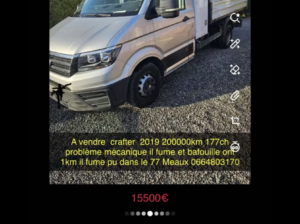 Volkswagen Crafter bennes