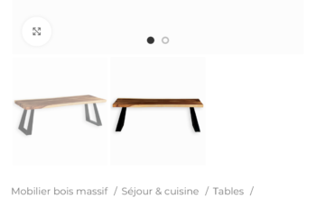 Table en bois cocktail scandinave