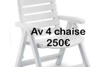 4 chaise blanches
