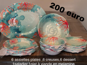 Service vaisselle melamine complet