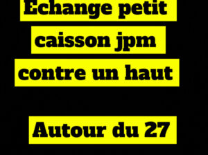 Echange petit caison jpm contre un haut